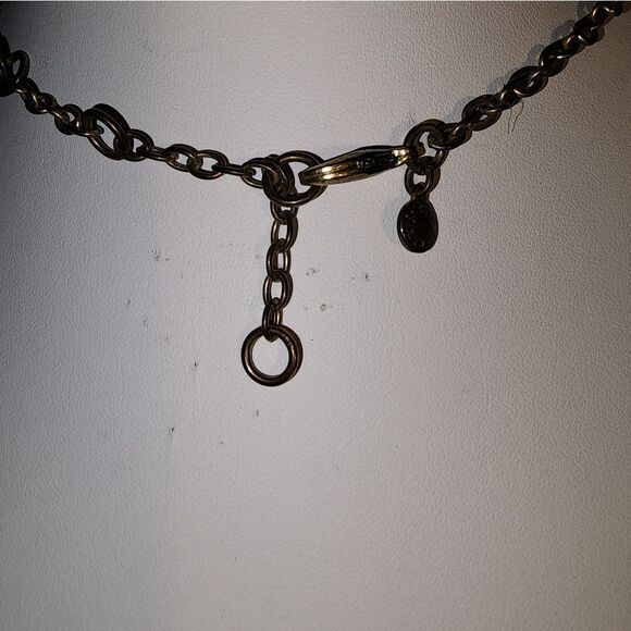 J Crew Elegant Yellow and Silver Statement Necklace 16"+3" - Picture 3 of 5